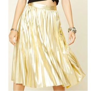 Forever 21 Faux Leather Midi Skirt